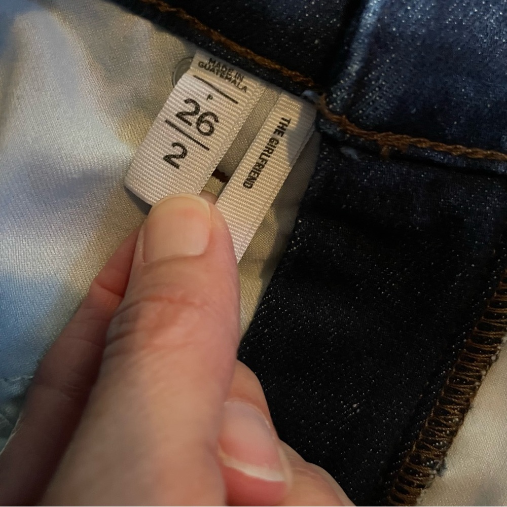 Loft The Girlfriend Dark Wash Jeans.  Size 2 - Picture 5 of 7